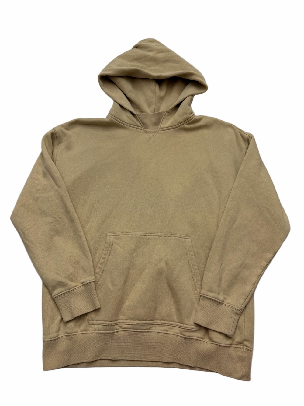 GAP Teen Classic Youth Boy Hooded Sweatshirt - Beige Comfy Cozy Basic Minimalist